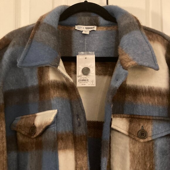 NWT Lauren Lane x Sonoma Plaid Shacket - Picture 1 of 8